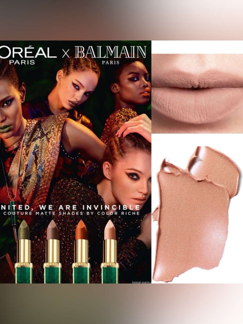 L'Oréal x Balmain 'Urban Safari' Matte Color Riche Nude Lipstick (NWOB) - Picture 7 of 16